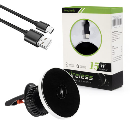 ECOBOX UCHWYT MAGNETYCZNY DO TELEFONU 15W BEZPRZEWODOWA ŁADOWARKA SAMOCHODOWA