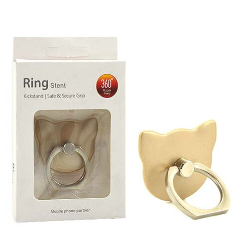 UCHWYT TELEFONU STOJAK KOT ZŁOTY UNIWERSALNY VEGA NA RĘKĘ RING HOLDER 5902012966006