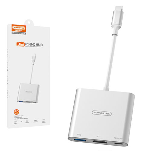 ADAPTER HOST USB-C SOMOSTEL SMS-BZ07 PD 60W 1XTYP-C 1XUSB 1XHDMI DEX HUB 5904238713280