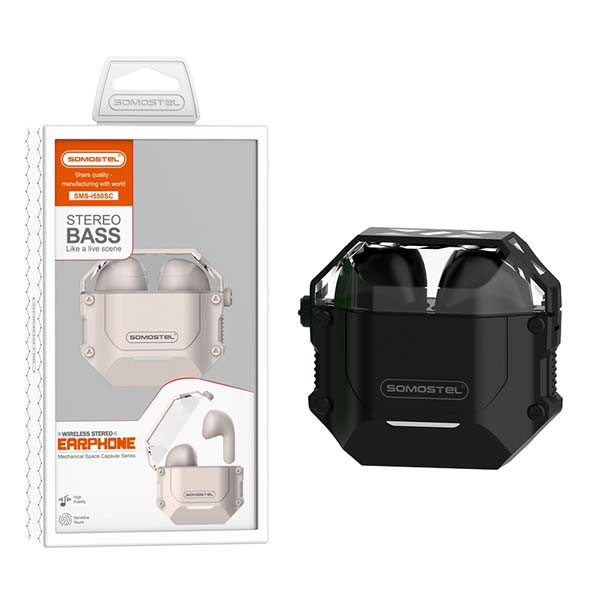 SŁUCHAWKI BLUETOOTH SOMOSTEL CZARNY TWS ARMOUR ANC SMS-I550 5904238707418