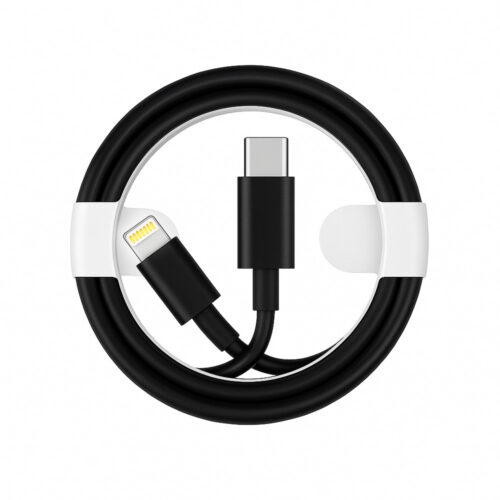ECONOMY KABEL USB PD TYP-C DO IPHONE 2A 12W CZARNY 1M PD 5904238712801