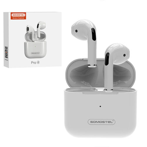 SŁUCHAWKI BLUETOOTH SOMOSTEL PRO 4 EARBUDS BIAŁY PRO4 TWS BT5.3