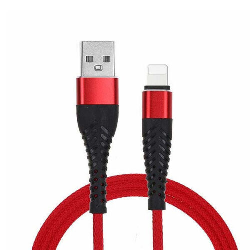 REDX KABEL IPHONE  CZERWONY 2M FAST CHARGING FASTON QUICK CHARGE WZMACNIANY 5904238713563