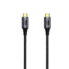 ECONOMY KABEL THUNDERBOLT TYP-C DO TYP-C 40Gbps WZMACNIANY 1M CZARNY PD 8K 60Hz 100W 5904238713594