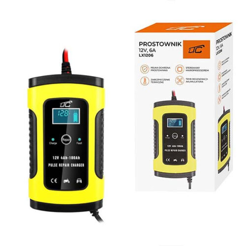 ŁADOWARKA AUTOMATYCZNA PROSTOWNIK MIKROPROCESOROWY LTC 12V 6A LX1206 5902270772555