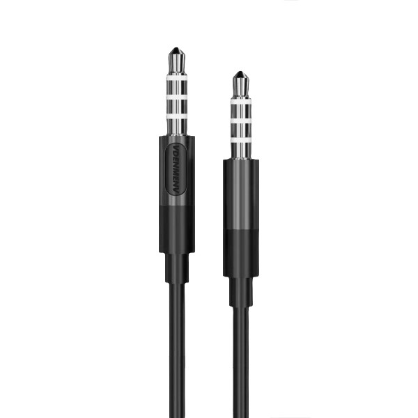 KABEL STEREO DENMEN JACK DO JACK 3,5 CALA  CZARNY 1M DX01 6973224874266