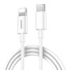 DENMEN KABEL USB PD TYP-C - LIGHTNING 20W 3,6A WZMACNINANY BIAŁY 2M D65 6973224877526