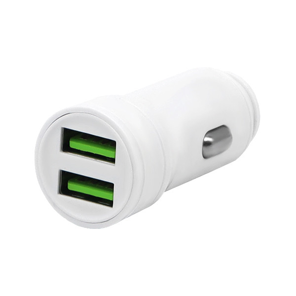 ŁADOWARKA SAMOCHODOWA 2,4A BIAŁA DENMEN 2400mA DUAL  2XUSB DZ17 6973224876512