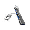 HUB USB  4XUSB DENMEN CZARNY ALUMINIUM DU17 6973224873818