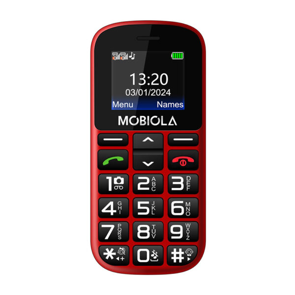 TELEFON GSM MOBIOLA  MB200 2G TELEFON DLA SENIORA CZERWONY 8594203271418