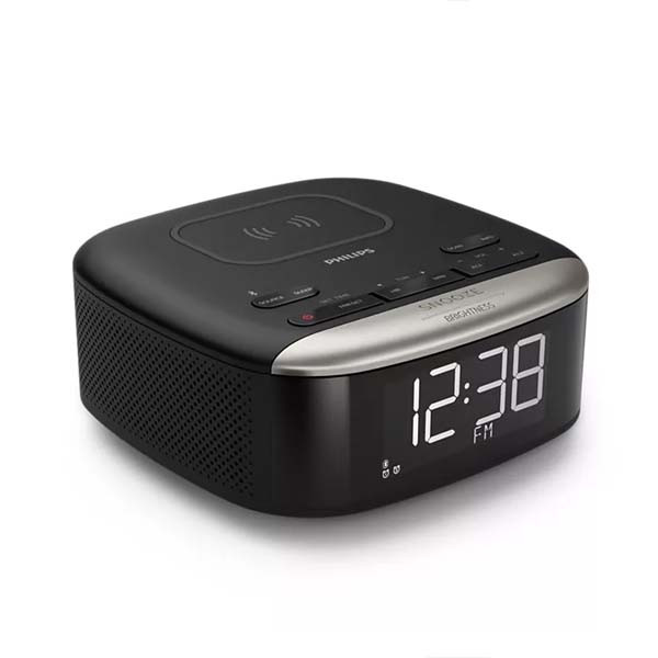 CYFROWE RADIO FM BUDZIK ALARM ZEGAR BLUETOOTH Z ŁADOWARKĄ Qi PHILIPS TAR7606/10 4895229121638