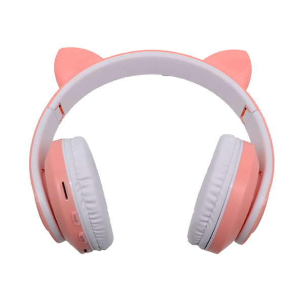 SŁUCHAWKI NAUSZNE BLUETOOTH KIDS CAT RÓŻOWE PINK