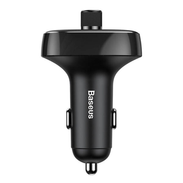 BASEUS TRANSMITER FM BLUETOOTH 4.2 MP3 + ŁADOWARKA SAMOCHODOWA 2X USB 3.4A  ZESTAW GŁOŚNOMÓWIĄCY MICROSD CCMT000301 6932172628239