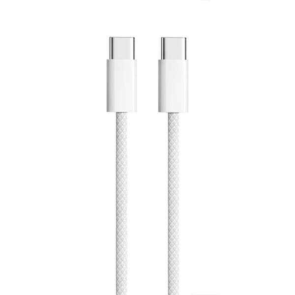 APPLE  KABEL TYP-C -TYP-C 1M 60W DO IPHONE 15 BIAŁY OPLOT BOX MW493ZM/A / MQKJ3ZM/A 195949371905