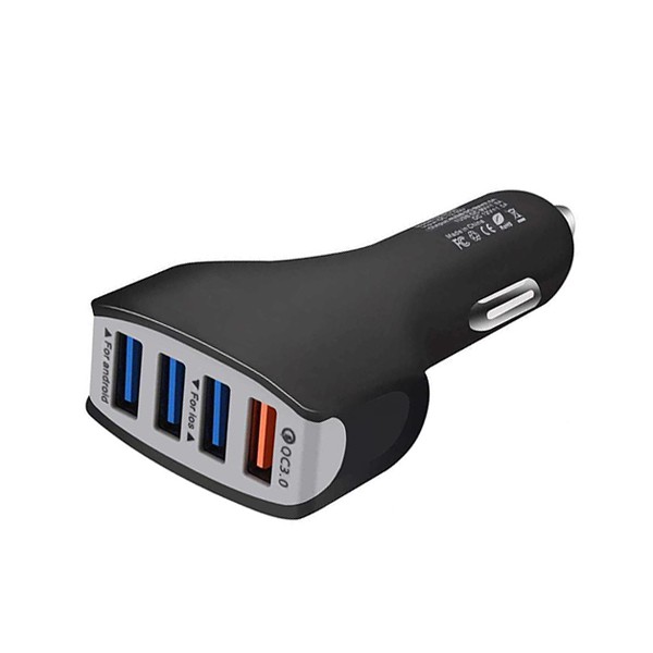 ECOBOX ŁADOWARKA SAMOCHODOWA 4XUSB 7A CZARNA 5902012968604
