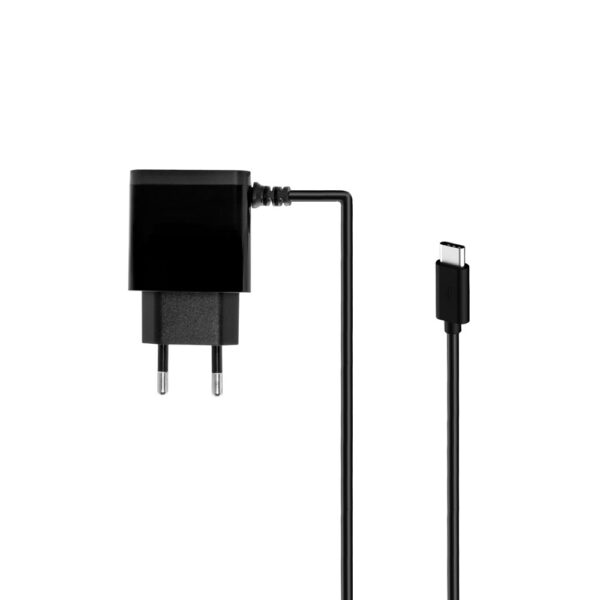 DENMEN CZARNA ŁADOWARKA SIECIOWA USB +  KABEL TYP-C DC09T-W 2,4A 6973224875140