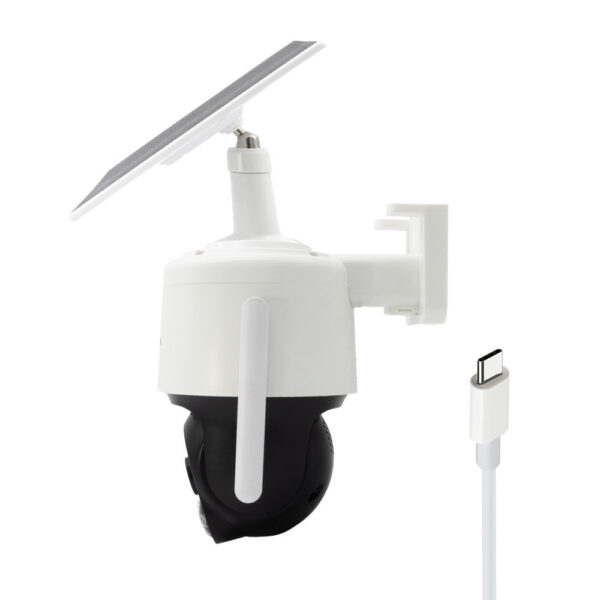 VISION KAMERA SOLARNA OBROTOWA ZEWN.LTC BIAŁA IP66 PTZ WIFI IP 3 MPIX PANEL 3W USB-C 5V AKU.9600MAH 320* (APP TUYA/IOS/ANDROID) 5902270785869