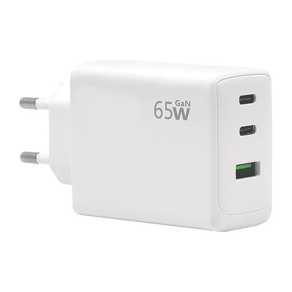 ECOBOX ŁADOWARKA SIECIOWA GAN PD 2xTYP-C 1xUSB 65W TA6530 BIAŁA