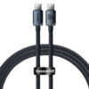 BASEUS KABEL TYP-C DO TYP-C CRYSTAL SHINE, 100W, 1,2M (CZARNY) CAJY000601 6932172602864
