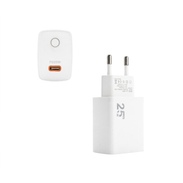 ECOBOX ŁADOWARKA SIECIOWA PAX TYP-C 25W LED PD BIAŁA