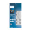 PRZEDŁUŻACZ SIECIOWY PHILIPS LISTWA ZASILAJĄCA BIAŁA 6 GNIAZDA SCHUKO + 5 USB 2M SPN7060WA/58 4895229118430