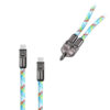 ECOBOX KABEL  240W TYP-C DO TYP-C SMYCZ NA SZYJE TĘCZA BIAŁA 5904238719589