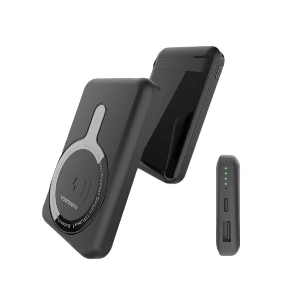 POWER BANK DENMEN BATERIA AWARYJNA 10000mAh + 15W CZARNA MAGSAFE DP18 USC + TYP-C 6973224873627