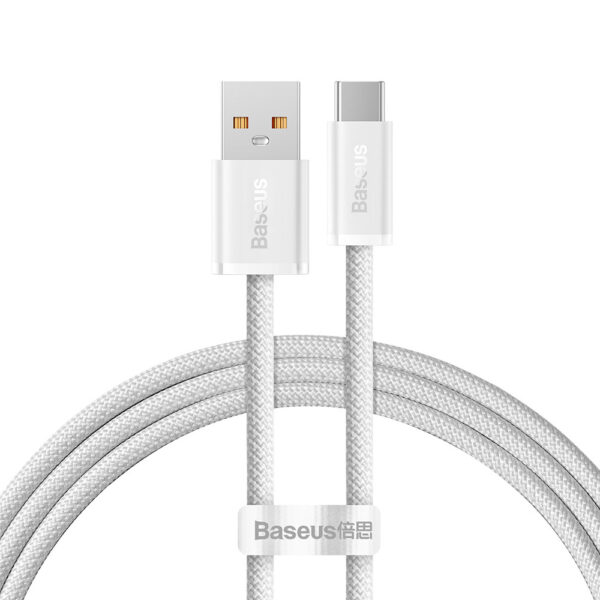 KABEL USB DO USB-C BASEUS DYNAMIC SERIES, 100W, 1M BIAŁY 6932172607456