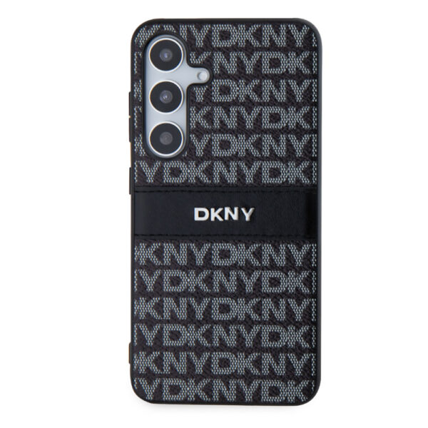 DKNY PC/TPU REPEAT PATTERN TONAL STRIPE CASE FOR SAMSUNG S24 CZARNY 3666339287474