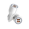 ŁADOWARKA SAMOCHODOWA 3A+2A BIAŁA + KABEL TYP-C SOMOSTEL 3100mA + 2100mA 2XUSB DUAL A45 QUICK CHARGE QC 3.0 5902012966655