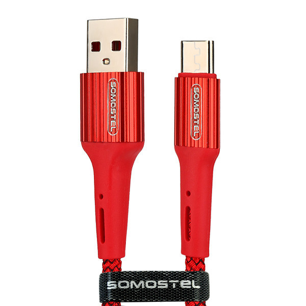 SOMOSTEL KABEL USB MICRO USB 3.6A CZERWONY QC 3.0 1M  SMS-BW06 5902012966723