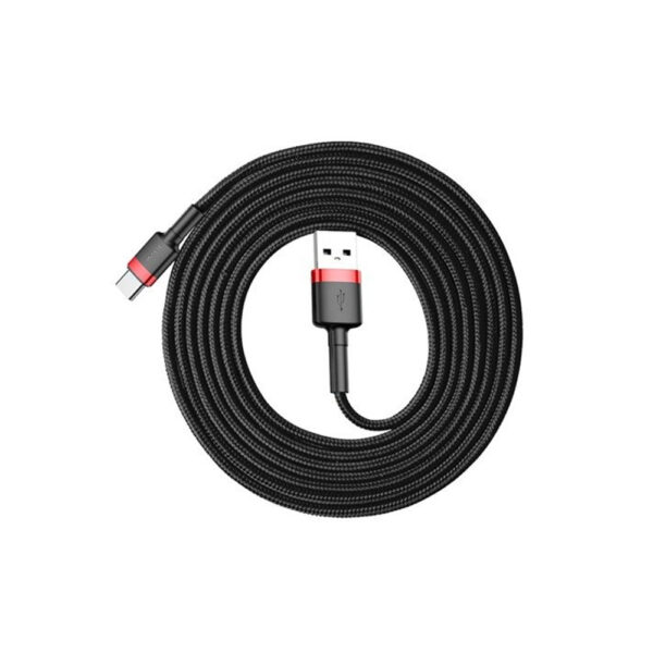KABEL USB DO USB-C BASEUS CAFULE 2A 2M CZERWONO-CZARNY 6953156278240