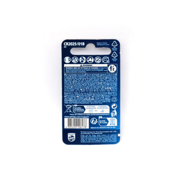 BATERIA PHILIPS CR2025/01B LITOWA BLISTER 1SZT LITHIUM 4895229106178