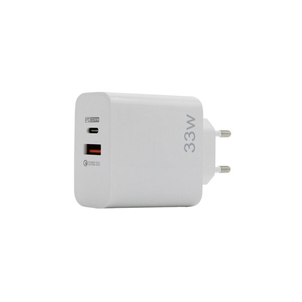 ECOBOX ŁADOWARKA SIECIOWA PAX TYP-C PD 1xTYP-C 1xUSB 33W DUAL BIAŁA