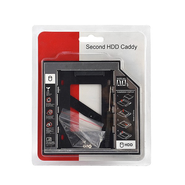 ECOBOX OBUDOWA DYSKU HDD SSD 2,5 CALA ADAPTER DVD TO HDD - SATA 12,7mm 5902012965382