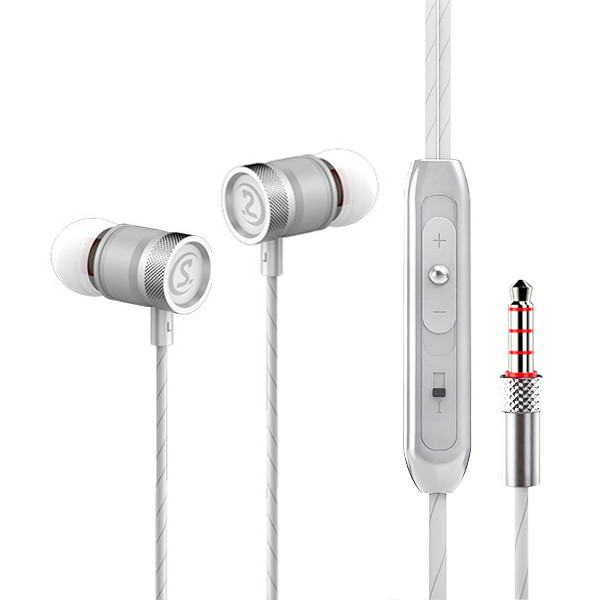 SŁUCHAWKI UNIWERSALNE SOMOSTEL 3,5 CALA SREBRNE DOUSZNE SCJ03S AUTENTIC SOUND SMS-CS03 5902012966976