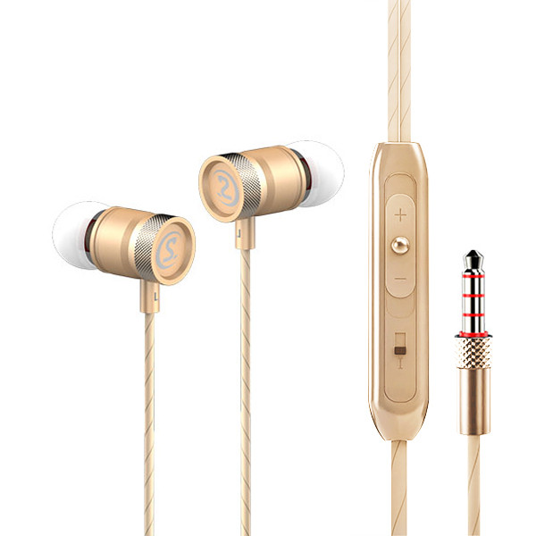 SŁUCHAWKI UNIWERSALNE SOMOSTEL 3,5 CALA ZŁOTE DOUSZNE SCJ03G AUTENTIC SOUND SMS-CS03 5902012966983