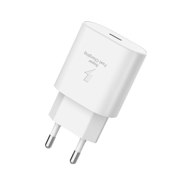 ECONOMY ŁADOWARKA SIECIOWA TYP-C PD BIAŁA TA800  DC03 3A 25W + KABEL USB  TYP-C DO TYP-C PD 3A 1m