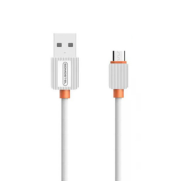KABEL USB MICRO 2A SOMOSTEL BIAŁY 2000mAh QUICK CHARGER 1M POWERLINE SMS-BP03 5902012967683
