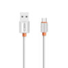 KABEL USB TYP-C 2A SOMOSTEL BIAŁY 2000mAh QUICK CHARGER 1M POWERLINE SMS-BP03 5902012967690