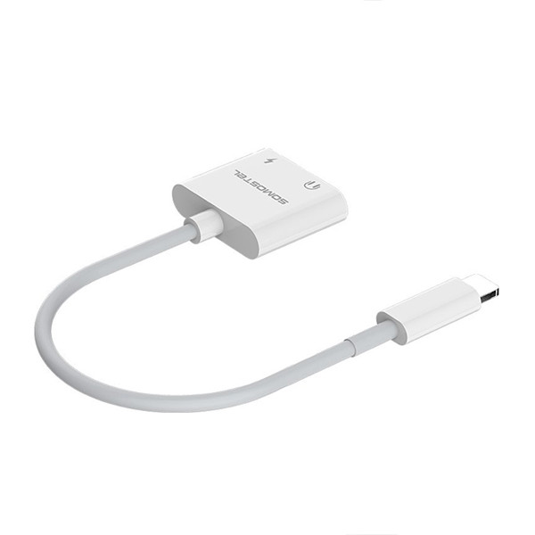 ADAPTER HF IPHONE SOMOSTEL BIAŁY SMS-BZ03 AUDIO JACK + ZASILANIE VER BT 5902012968338