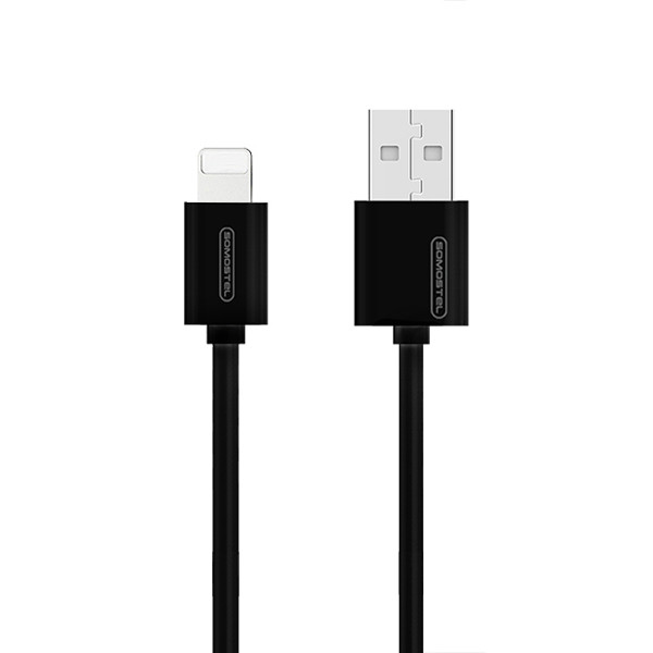 KABEL USB IPHONE 3A SOMOSTEL CZARNY 3100mAh QUICK CHARGER 1.2M SMS-BP02 5902012968369