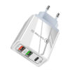 ECOBOX ŁADOWARKA SIECIOWA 2.4A  20W BIAŁA 3.0  2XUSB 1XPD SINGLE
