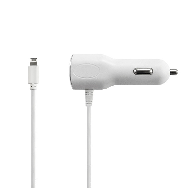 ŁADOWARKA SAMOCHODOWA 2A BIAŁA VEGA FASTON IPHONE + USB 2000mA