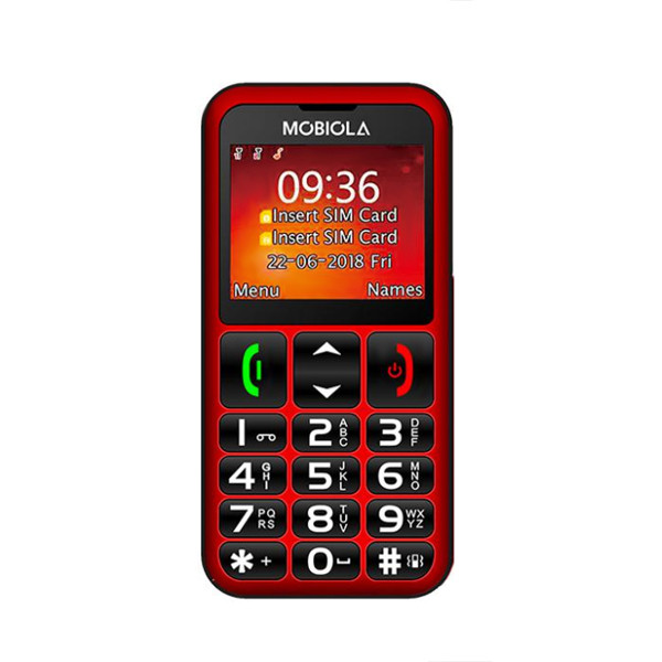 TELEFON GSM MOBIOLA  MB700 2G TELEFON DLA SENIORA CZERWONY 8594203270657