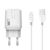 ŁADOWARKA SIECIOWA 3A 18W + KABEL IPHONE BIAŁA  SOMOSTEL 3000mA USB QC3.0 SMS-Q02