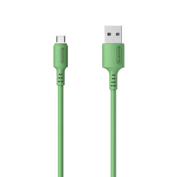 SOMOSTEL KABEL USB MICRO 3A ZIELONY 3100mAh QUICK CHARGER 1.2M POWERLINE SMS-BP06 MACARON 5902012968925