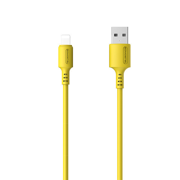 KABEL USB IPHONE 3A SOMOSTEL ŻÓŁTY 3100mAh QUICK CHARGER 1.2M SMS-BP06 MACARON 5902012968857