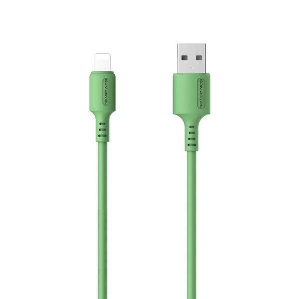 KABEL USB IPHONE 3A SOMOSTEL ZIELONY 3100mAh QUICK CHARGER 1.2M SMS-BP06 MACARON 5902012968840