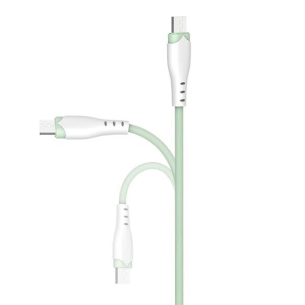 SOMOSTELKABEL USB MICRO 2.1A ZIELONY 2100mAh QUICK CHARGER 1.2M POWERLINE SMS-BP04 MACARON 5902012968970
